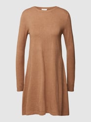 Gebreide jurk met ronde hals, model 'VICOMFY' van Vila Beige - 48