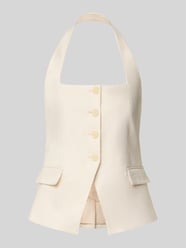 Weste aus Leinen mit Pattentaschen Modell 'BORELI' von MANGO Beige - 16