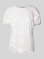 Blusenshirt mit geripptem Rundhalsausschnitt von ZABAIONE - 13