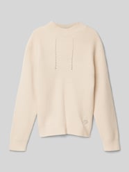 Strickpullover mit Label-Applikation von Guess Beige - 26