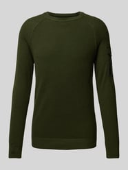 Regular fit gebreide pullover met raglanmouwen en structuurmix van s.Oliver RED LABEL Groen - 23