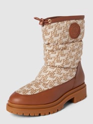 Boots met all-over labelmotief, model 'COREE' van Lauren Ralph Lauren Bruin - 37