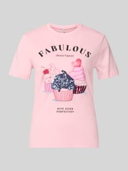Shaped Fit T-Shirt aus reiner Baumwolle Modell 'KITA' von ONLY Pink - 44