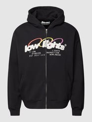 Sweatjack met labelprint van Low Lights Studios Grijs / zwart - 29
