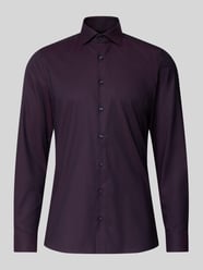 Koszula biznesowa o kroju slim fit z mieszanki bawełny z kołnierzykiem typu kent od OLYMP Level 5 - 33