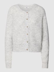 Gebreid jack met logodetail van Marc O'Polo Denim Grijs / zwart - 15