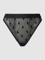 High waist string met all-over motief van Polo Ralph Lauren Zwart - 19