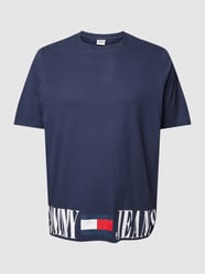 T-shirt PLUS SIZE z nadrukiem z logo od Tommy Jeans Plus Niebieski - 7