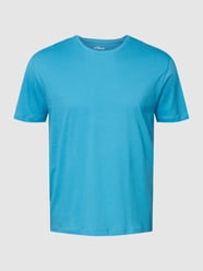 PLUS SIZE T-shirt met labelprint van S.Oliver Plus Blauw / turquoise - 45