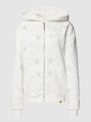 Sweatjacke mit Strasssteinbesatz von REVIEW Weiß - 17