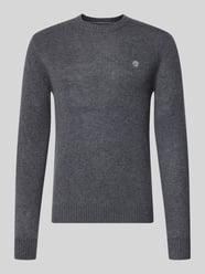Slim fit gebreide pullover van pure wol met labelstitching van MCNEAL - 33