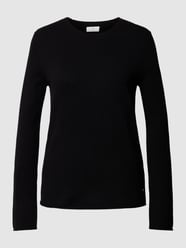 Gebreide pullover van kasjmier met labeldetail van Fynch-Hatton Zwart - 45