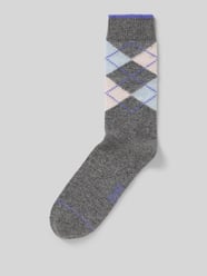 Socken mit Kaschmir-Anteil und Kontraststreifen von UNIO HAMBURG - 17