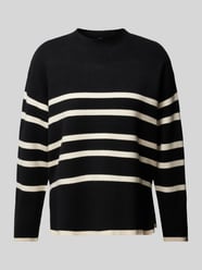 Pullover mit Streifen Modell 'SABA' von Vero Moda Schwarz - 7