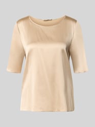 Regular fit blouseshirt van zijdemix model 'LASTI' van MM by Max Mara Beige - 18