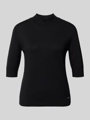 Strickshirt mit Stehkragen und 1/2-Arm von More & More - 4