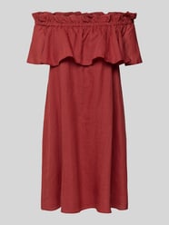 Figurumspielendes Kleid mit Carmen-Ausschnitt von Marc O'Polo Bordeaux - 24