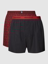 Boxershorts mit Label-Detail im 2er-Pack Modell 'VINEYARD' von Bruno Banani Rot - 20