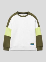 Sweatshirt met labelprint van Garcia Grijs / zwart - 38