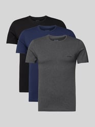 t-shirt o kroju regular fit z czystej bawełny model 'CLASSIC' w wielopak: 3 szt. od BOSS - 5