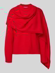 Sweter z dzianiny z szalem od Jake*s Collection - 45