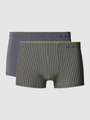 Boxershort met labelpatch in een set van 2 stuks van Skiny Grijs / zwart - 25