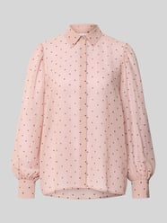 Hemdbluse mit verdeckter Knopfleiste von Jake*s Collection Pink - 16