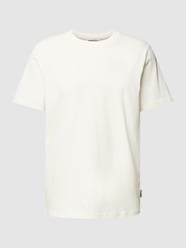 T-Shirt mit geripptem Rundhalsausschnitt Modell 'MAARKOS' von Armedangels Beige - 36