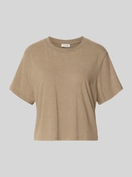 T-shirt met ronde hals, model 'YPAWOOD' van American Vintage Beige - 25
