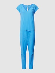 Jumpsuit mit V-Ausschnitt Modell 'GIRA' von Raffaello Rossi Blau - 39