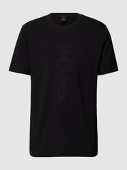 T-Shirt mit Label-Details Modell 'Tee' von BOSS Green Schwarz - 39