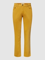 Straight Fit Chino mit Label-Detail Modell 'Cadiz' von Brax Gelb - 26