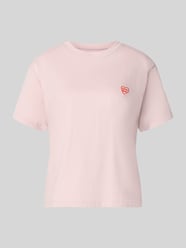 Regular Fit T-Shirt mit Motiv-Stitching von Jake*s Casual Pink - 26