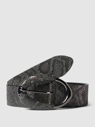 Pasek skórzany ze wzorem na całej powierzchni model ‘Python’ od Esprit Czarny - 47