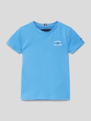 T-Shirt mit Label-Print von Tommy Hilfiger Teens Blau - 8