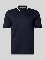 Poloshirt mit Label-Print Modell 'Penrose' von BOSS Blau - 9