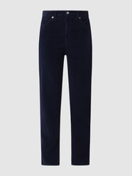 Korte corduroy broek van biologisch katoen, model 'Caroline' van Kings of Indigo Blauw - 1