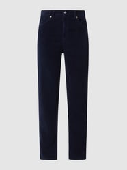 Cropped Cordhose aus Bio-Baumwolle Modell 'Caroline' von KINGS OF INDIGO Blau - 5