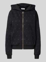 Sweatjacke mit Label-Print von Review Schwarz - 40