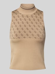 Stricktop mit Logo-Muster Modell 'LISE' von Guess Beige - 9