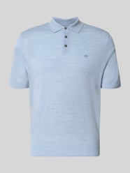 koszulka polo o kroju regular fit z czystej bawełny w imitacji dzianiny od Fynch-Hatton - 16