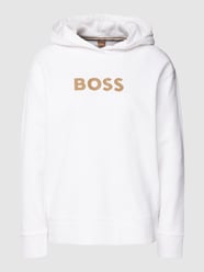 Hoodie mit Label-Print Modell 'Edelight' von BOSS Orange Weiß - 7
