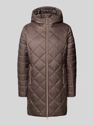 Steppmantel mit Kapuze von Christian Berg Woman Selection Beige - 27