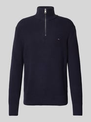 Troyer mit Logo-Stitching von Tommy Hilfiger Blau - 41