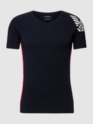 T-Shirt mit Label-Print von Emporio Armani Blau - 22