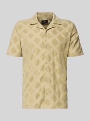 slim fit poloshirt met structuurpatroon van Fynch-Hatton - 44