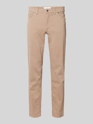 Regular fit broek met Labelpatch Model 'Cadiz' van Brax Beige - 38