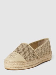 Espadryle z wyhaftowanym logo model ‘JALEEL’ od Guess Beżowy - 6