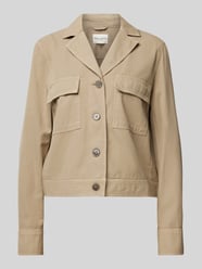 Regular Fit Caban-Jacke aus Baumwoll-Leinen-Mix von Marc O'Polo Beige - 42