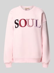 Sweatshirt met soul borduursel van Smith and Soul Fuchsia - 43
